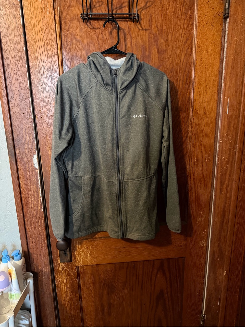 Columbia Olive Green Full-Zip Hooded Fleece